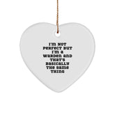 Warden Gifts, Funny Quote Heart Ornament for Men, Gifts from Friends, Perfect Christmas Unique Gifts for Him, She, or Anyone - Image 1